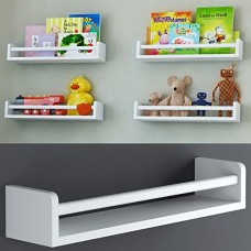 1 White Baby Nursery Room Wall Shelf Wood 17.5 Inch Ships Fully Assembled   